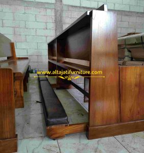 Bangku Gereja Kayu Jati Minimalis Jepara
