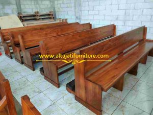 Bangku Gereja Kayu Jati Minimalis Jepara