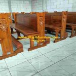 Bangku Gereja Katolik Minimalis Klasik Kayu Jati Solid