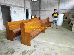 Bangku Gereja Kayu Jati Minimalis Asli Jepara